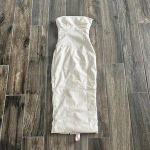 House Of CB Camilla Strapless Faux Leather Dress Size XS